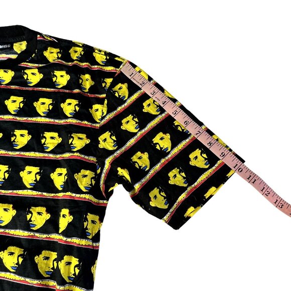 TIALS Oversized Graphic Tee Drake NWT Black Short Sleeve Streetwear Size 2 - Picture 7 of 9